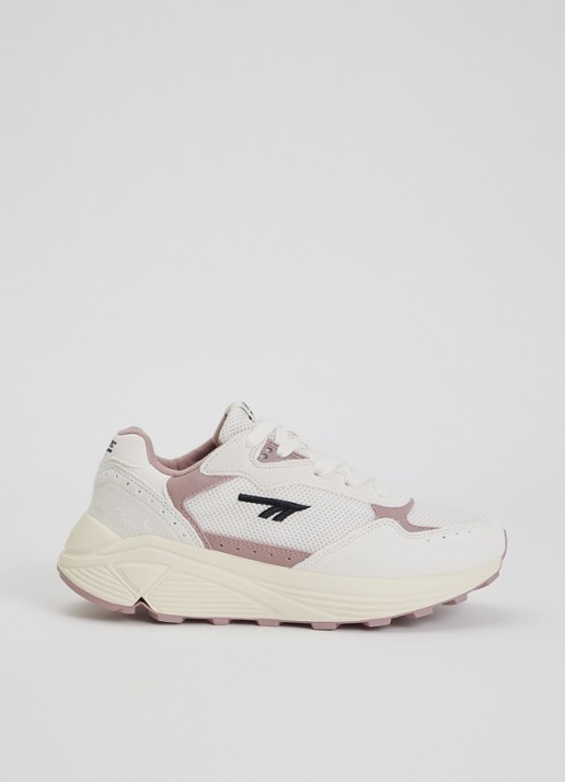Hi-Tec HTS Shadow RGS sneaker van suède met mesh details - voorkant 2 ivoor