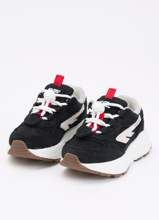Hi-Tec HTS Shadow sneaker met suède details - voorkant 4 zwart