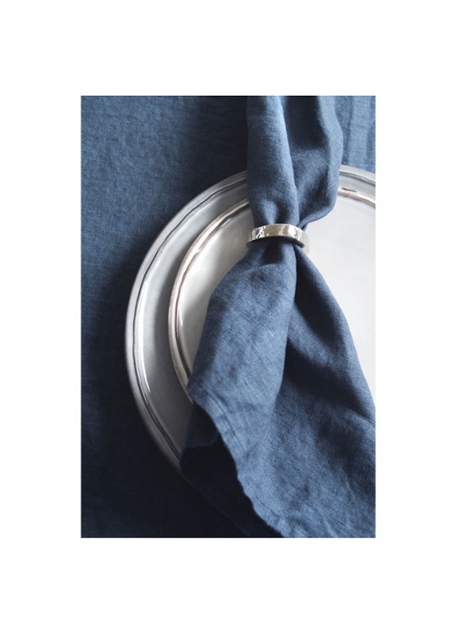 Himla Sunshine servet set van 4 - detail 2 donkerblauw