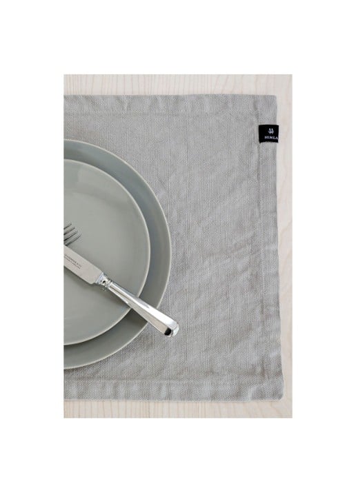 Himla Weekday placemat 37 x 50 cm - voorkant 2 lichtgrijs