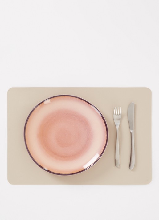 HKliving 70's Bedrock dinerbord 29 cm set van 2 - detail 3 roze