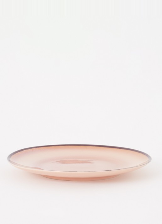HKliving 70's Bedrock dinerbord 29 cm set van 2 - detail 4 roze