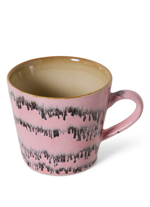 HKliving 70's Bubble cappuccino kopje 33 cl - detail roze