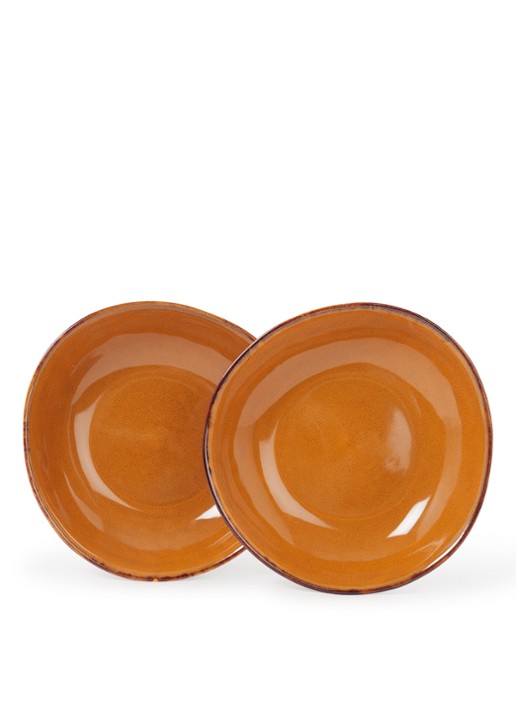 HKliving 70's Daybreak diep bord 21,7 cm set van 2