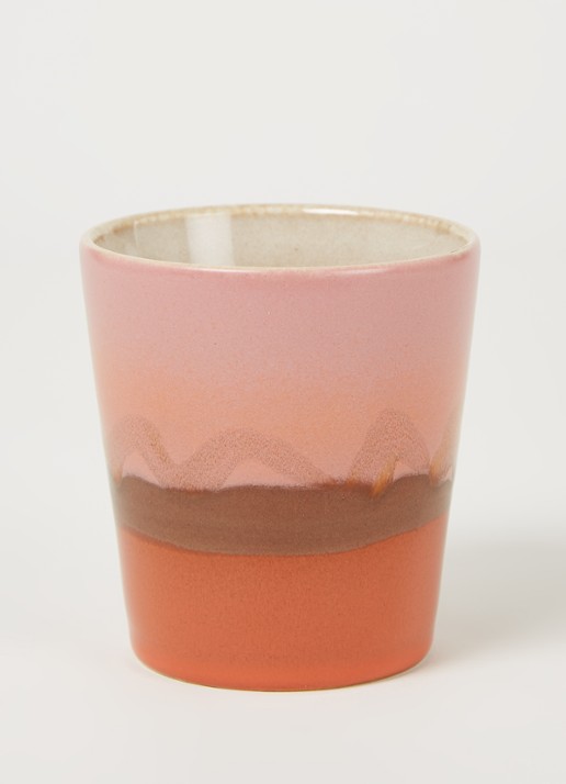 HKliving 70's Mars kopje 18 cl - voorkant 2 oranjebruin
