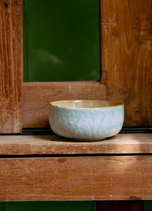 HKliving 70's Petal kom 12,5 cm - voorkant 5 lindegroen