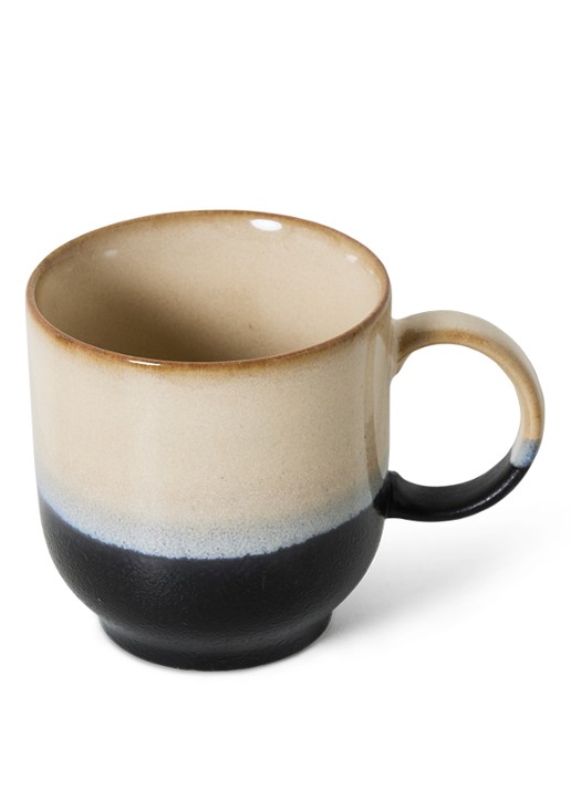 HKliving 70's Rock kopje 25 cl - detail beige