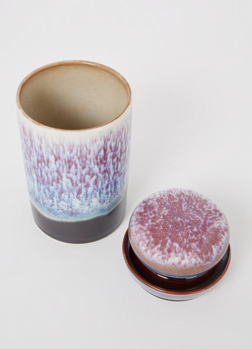HKliving 70's Yeti voorraadpot 1 liter - voorkant 2 multicolor