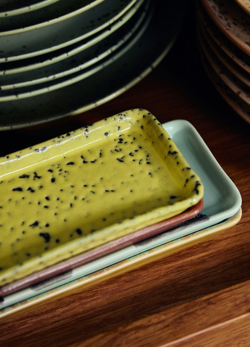 HKliving 70s Ceramics Corn XS serveerschaal 7,7 x 13,6 cm - detail 4 geel