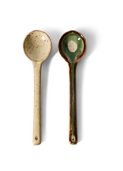 HKliving 70s Ceramics Hills opschepbestek set van 2