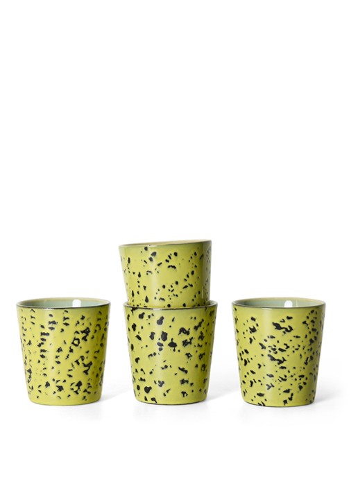 HKliving 70s Ceramics mok - achterkant 4 geel