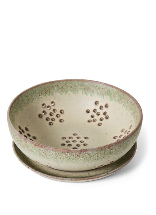HKliving 70s fruittest 17,5 cm 2-delig - detail 3 beige