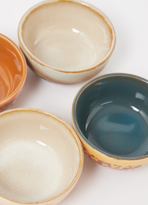 HKliving 70s kom XS 8 cm set van 4 - detail multicolor