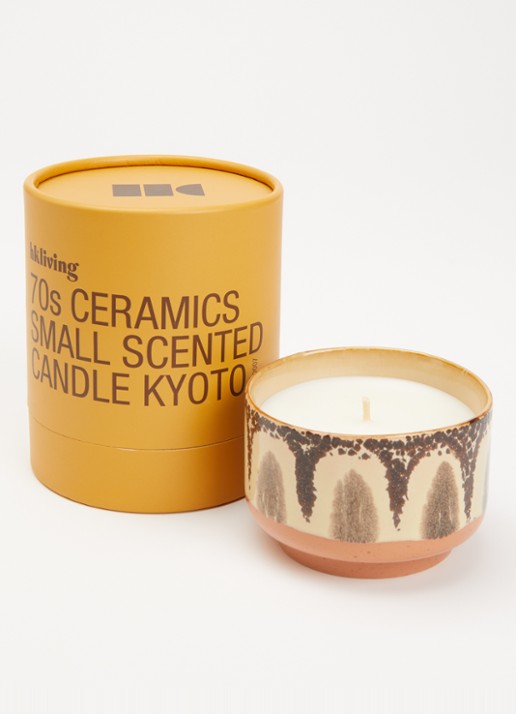 HKliving 70s Kyoto geurkaars 200 ml - detail bruin
