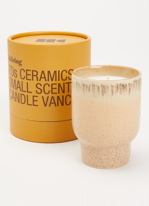 HKliving 70s Vancouver geurkaars 200 ml - detail 2 beige