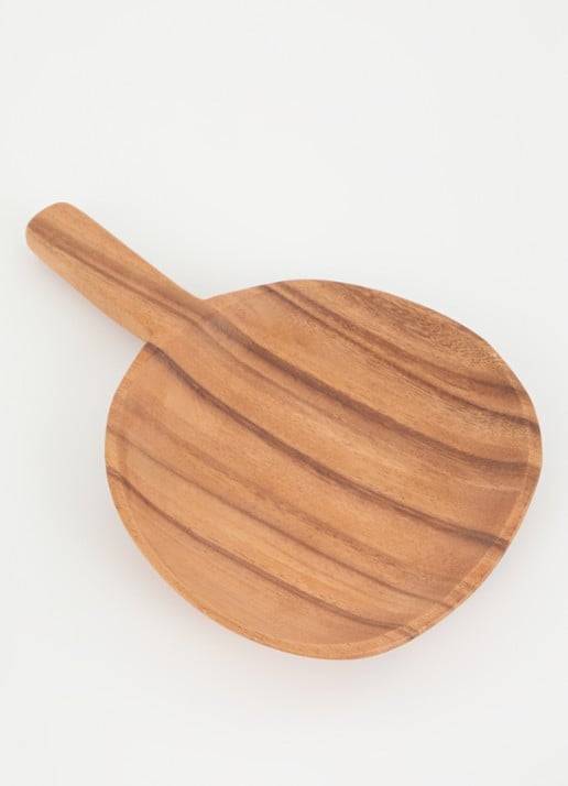 HKliving Acacia M serveerplank 30 x 19 cm - voorkant 2 bruin