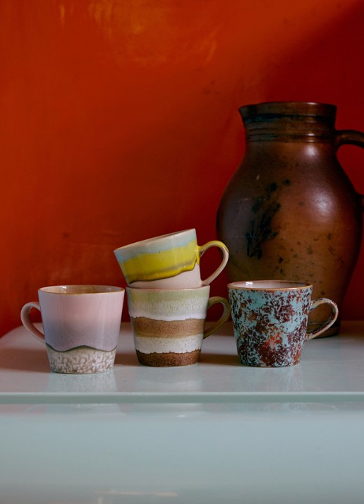 HKliving Americano mok 27 cl - detail 4 roze