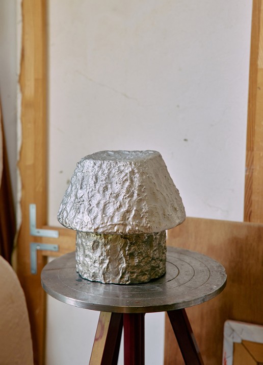 HKliving Artefact tafellamp 20 cm - achterkant zilver