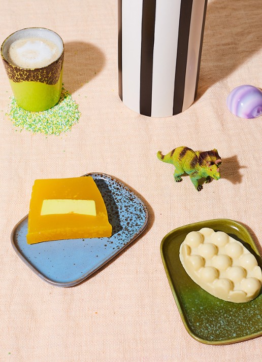 HKliving Atlas serveerschaal 14,5 cm set van 2 - detail multicolor