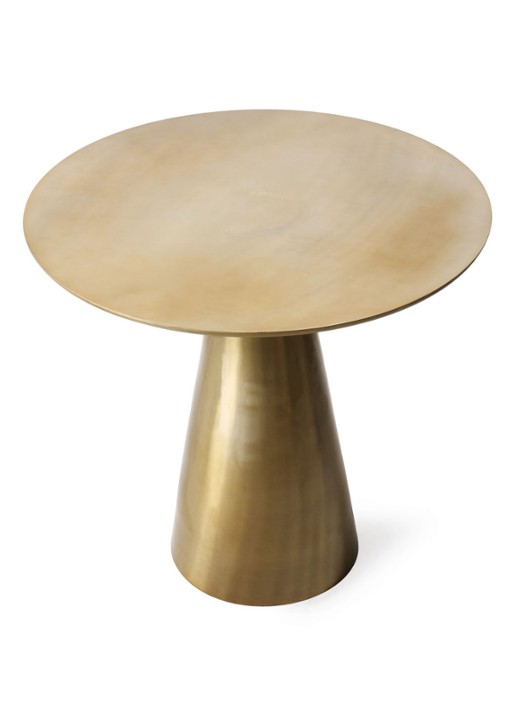 HKliving Brass bijzettafel 49 cm - voorkant 4 goud