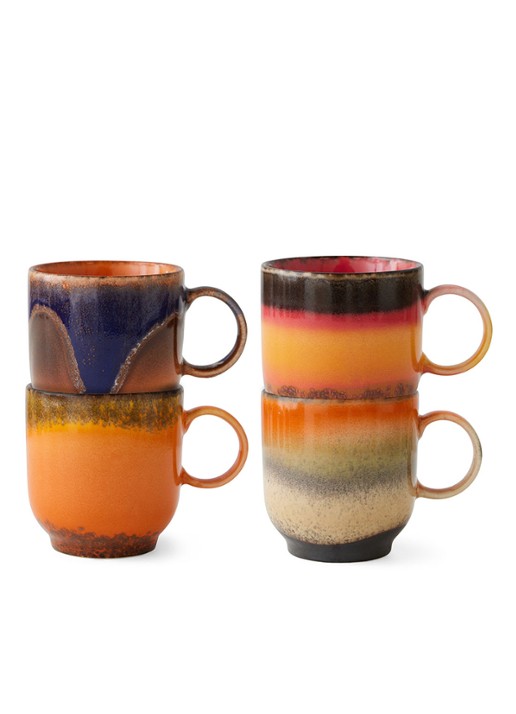 HKliving Brazil koffiekopje 23 cl set van 4