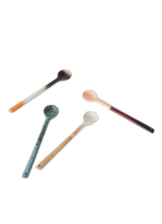 HKliving Breeze koffielepel set van 4 - detail 3 multicolor