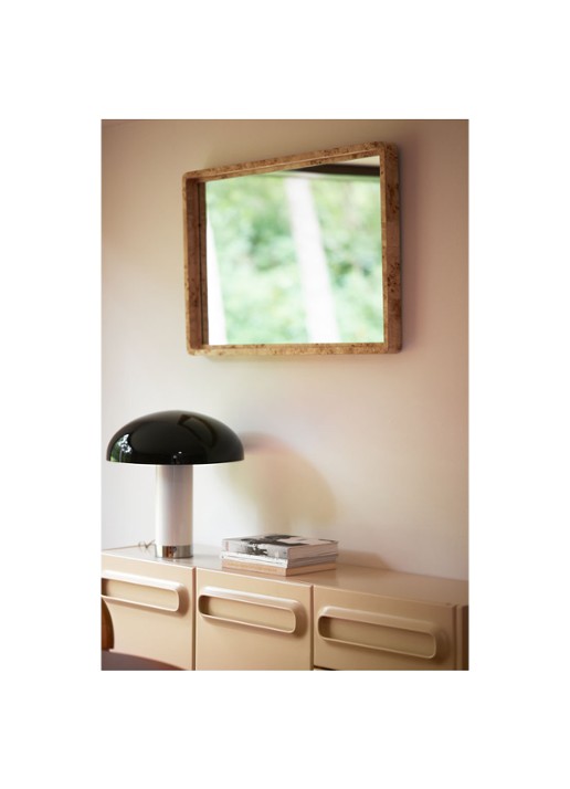 HKliving Burl wandspiegel 96 x 66 cm - voorkant 2 beige