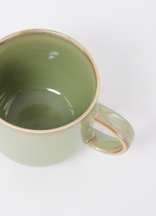HKliving Chef Ceramic kopje 32 cl - detail mosgroen