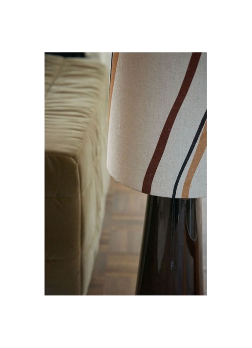 HKliving Cylinder Swirl lampenkap ø33 cm - voorkant 2 bruin