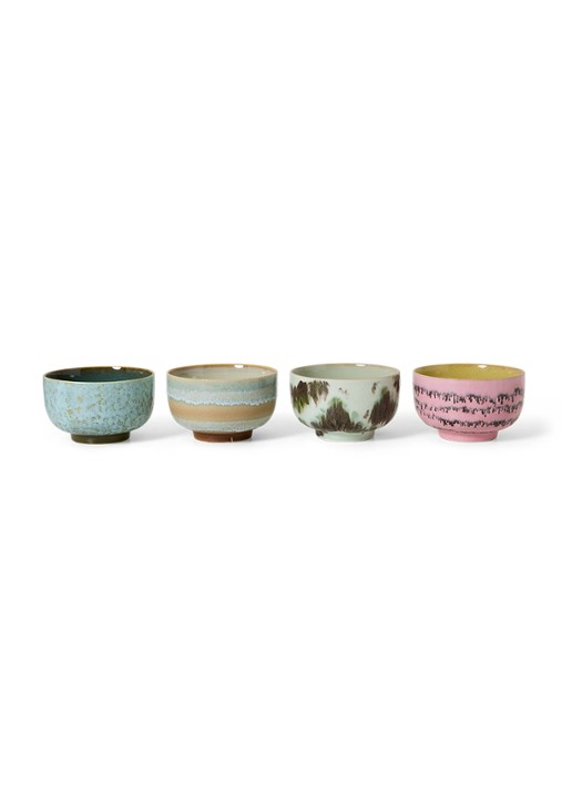 HKliving Dada noodle kom 13,5 cm set van 4 - detail 3 groen