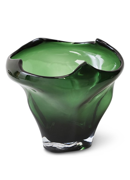 HKliving Folded vaas - voorkant 4 groen