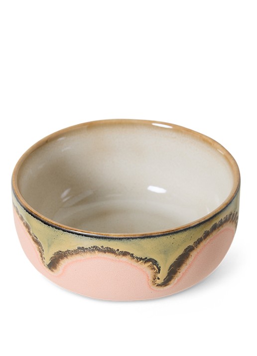 HKliving Gem dessert kom 12,5 cm - voorkant 2 lichtroze