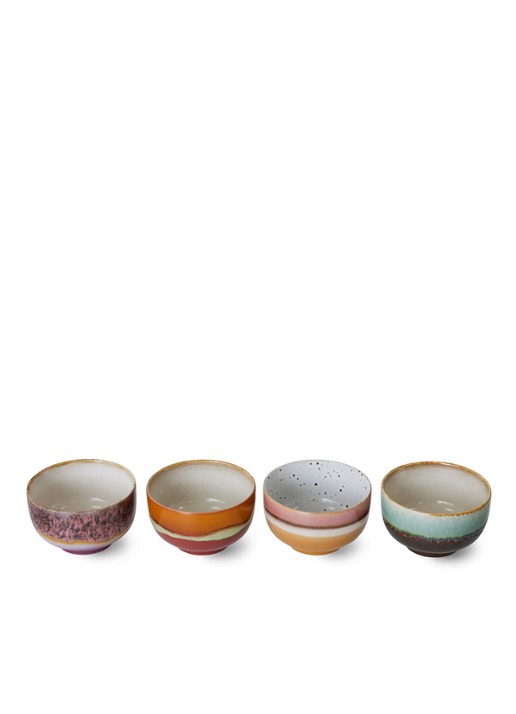 HKliving Geyser kom 13,5 cm set van 4 - detail 4 multicolor