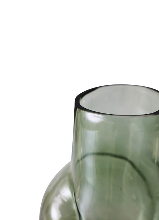 HKliving Gleam High vaas 32 cm - detail 4 olijfgroen