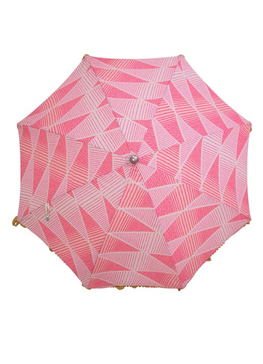 HKliving Graphic Twist strand parasol 200 cm - detail 3 roze
