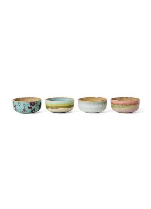 HKliving Impression dessert kom 12,5 cm set of 4 - detail 3 groen