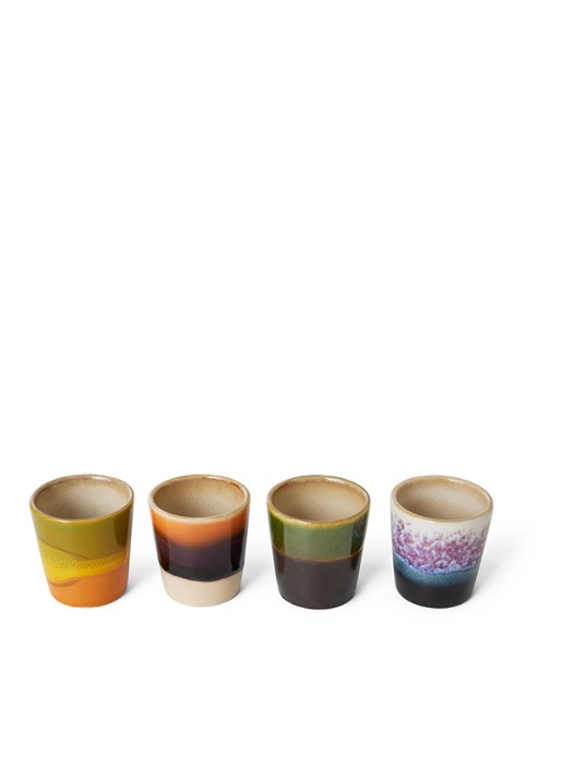 HKliving Island eierdop 5 cm set van 4 - voorkant 2 multicolor