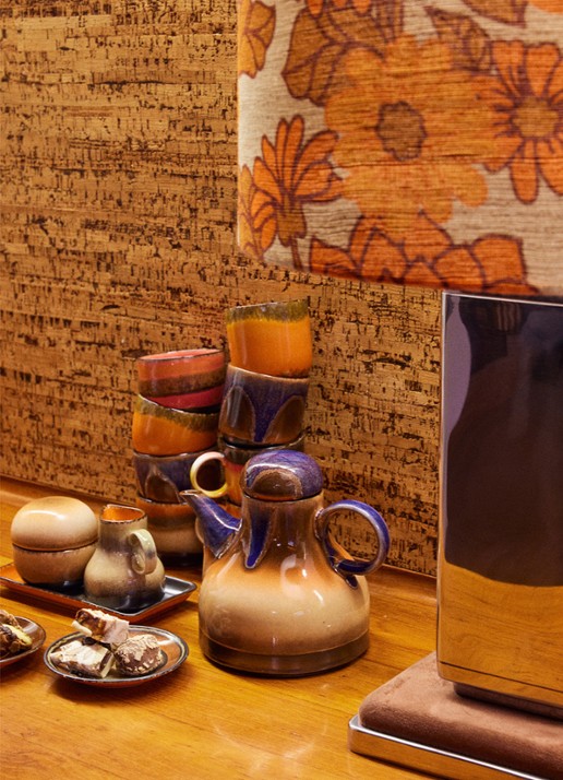 HKliving Java koffiekopje 25 cl set van 4 - detail 3 oranje