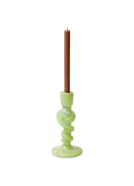 HKliving Knotted L kandelaar - detail 3 groen