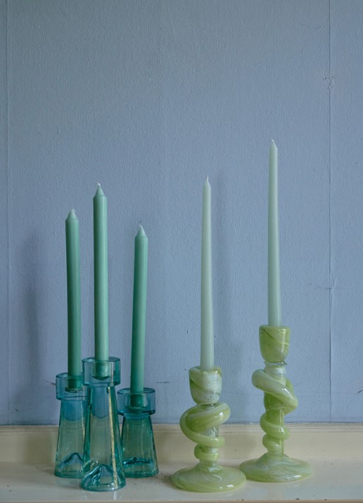 HKliving Knotted L kandelaar - detail 6 groen
