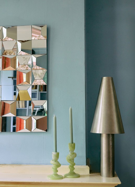 HKliving Knotted L kandelaar - voorkant 2 groen