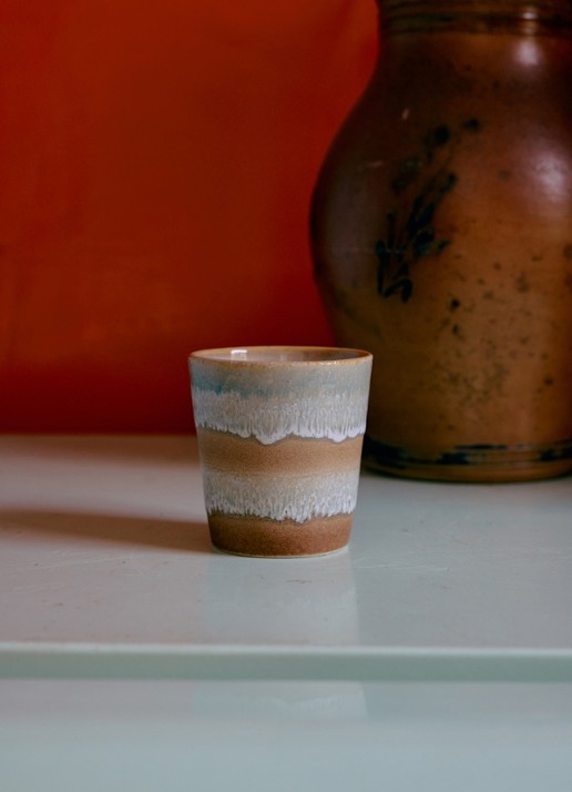 HKliving Koffiekopje 25 cl - voorkant 5 blauw