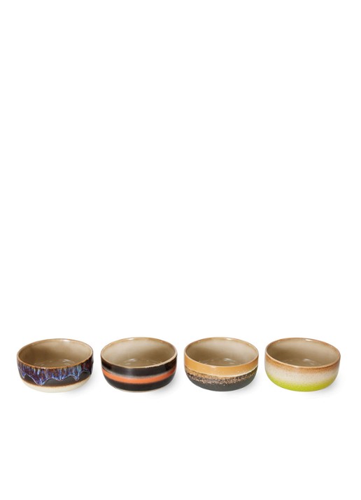 HKliving Kom 12,5 cm set van 4 - detail 2 multicolor