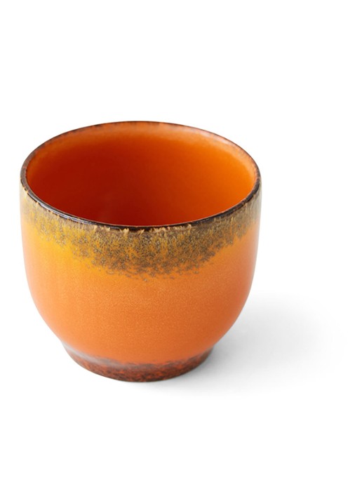 HKliving Liberica koffiekopje 25 cl - voorkant 2 oranje