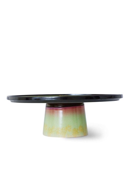 HKliving Licorice taartplateau 26 cm  - voorkant 2 multicolor