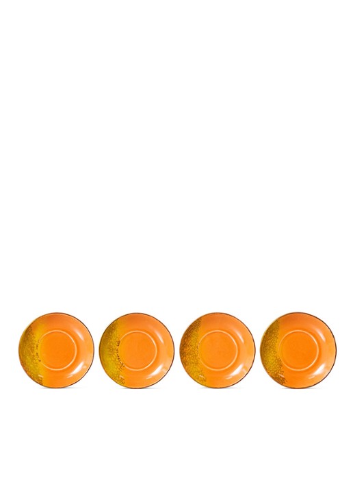 HKliving Light Roast schotel 11,5 cm - detail oranje