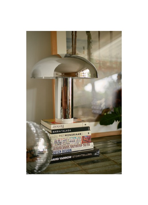 HKliving Lounge tafellamp  Ø47 cm - voorkant 4 zilver