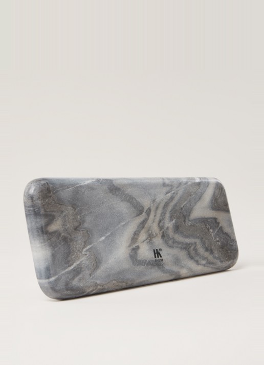 HKliving Marble serveerplank 30 x 12 cm - detail 3 grijs