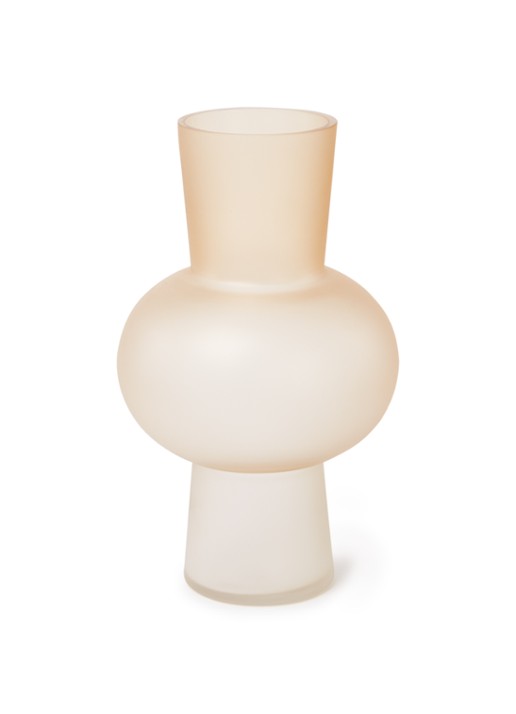 HKliving Matt Peach vaas S 30 cm - voorkant 2 oranje