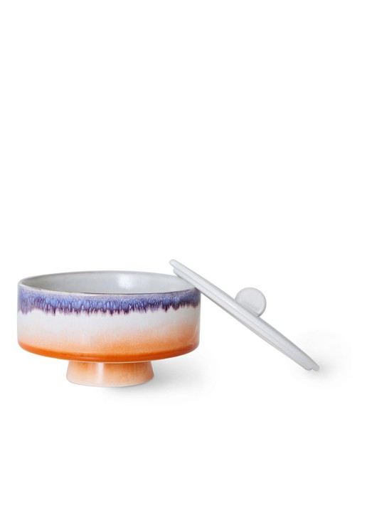 HKliving Mauve voorraadpot 14 cm - detail 3 oranje